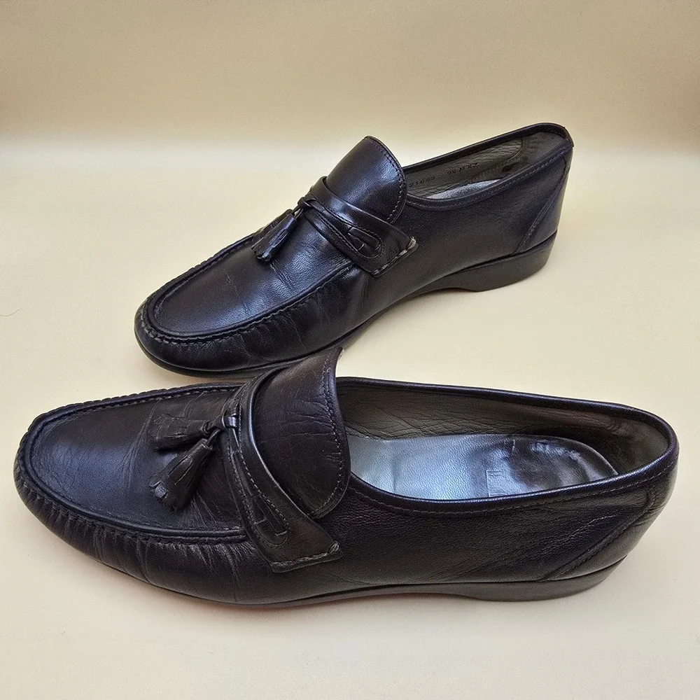 Nunn Bush Lites F21662 Mens Brown Leather Tassel Loafers Slip On Shoes 9.5 M‎